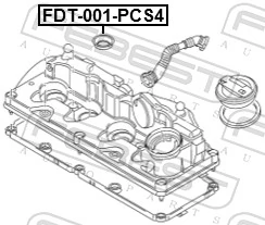 Gasket, cylinder head cover FDT-001-PCS4
