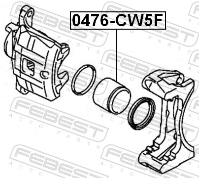 Piston, brake caliper 0476-CW5F