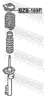 Rolling Bearing, suspension strut support mount BZB-169F