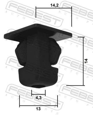 FEBEST 88570-126 Clip, trim/protection strip