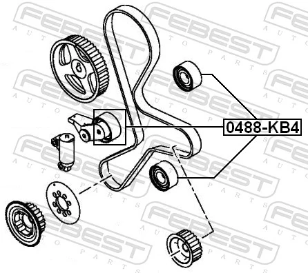 Deflection Pulley/Guide Pulley, timing belt 0488-KB4