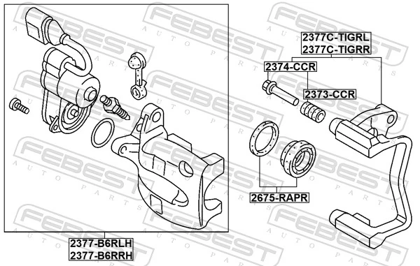 Brake Caliper 2377-B6RRH