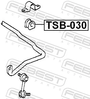 Mounting, stabiliser bar TSB-030