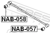 Mounting, control/trailing arm NAB-058