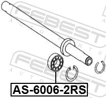 Bearing, propshaft centre bearing AS-6006-2RS