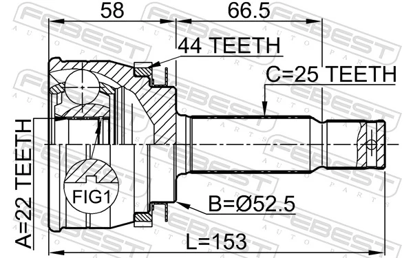 Joint Kit, drive shaft 1210-ACCA44