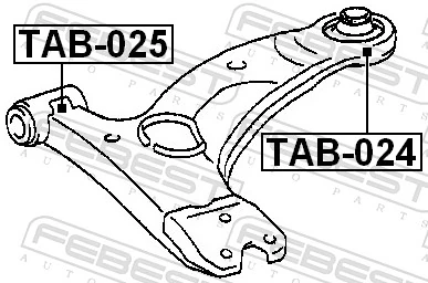 Mounting, control/trailing arm TAB-025