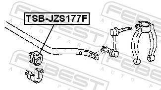 FEBEST TSB-JZS177F Mounting, stabiliser bar