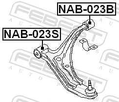 Mounting, control/trailing arm NAB-023S