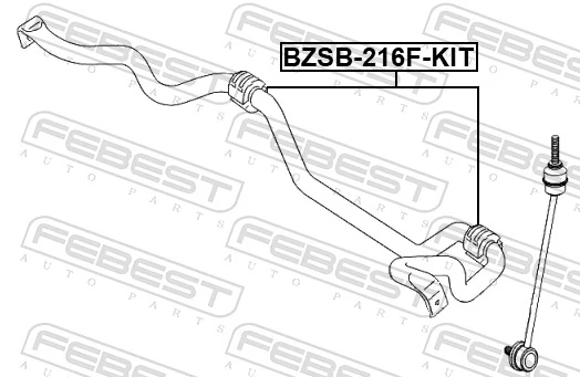 Mounting, stabiliser bar BZSB-216F-KIT