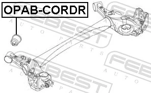 FEBEST OPAB-CORDR Bushing, axle beam