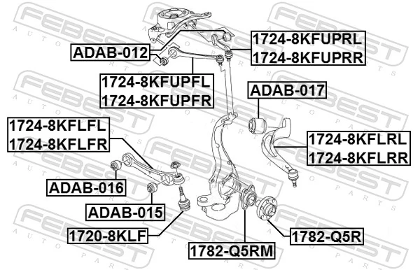 Mounting, control/trailing arm ADAB-015