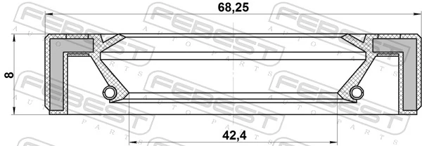 FEBEST 95GAY-44680808R Shaft Seal, drive shaft