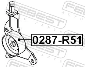 FEBEST 0287-R51 Tensioner Pulley, V-ribbed belt