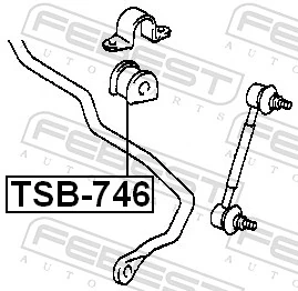 Mounting, stabiliser bar TSB-746