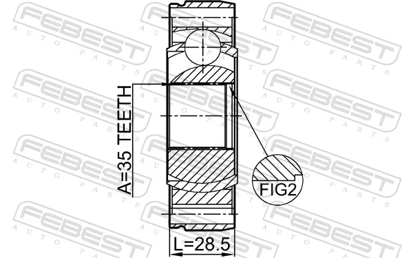 Joint, propshaft 2011-JKSHA