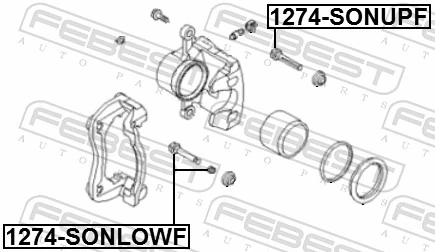Guide Bolt, brake caliper 1274-SONLOWF