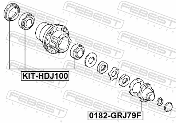 Bearing, drive shaft KIT-HDJ100