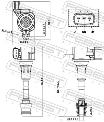FEBEST 02640-006 Ignition Coil