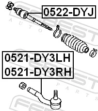 Tie Rod End 0521-DY3RH