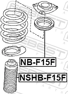 Rolling Bearing, suspension strut support mount NB-F15F