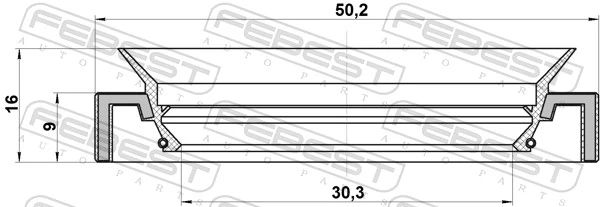 FEBEST 95HAY-32500916R Shaft Seal, drive shaft