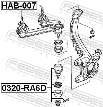 Mounting, control/trailing arm HAB-007