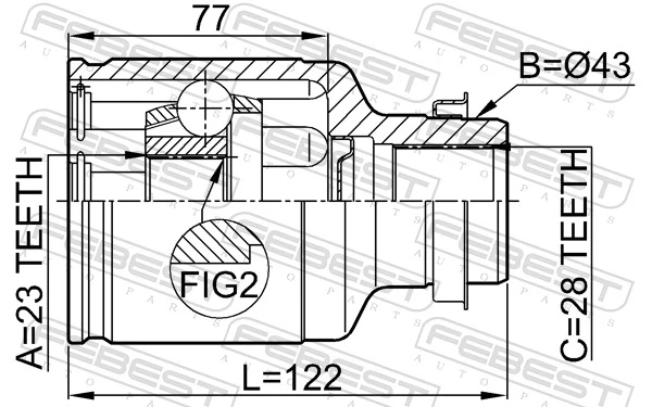 Joint Kit, drive shaft 0511-GEMTRH