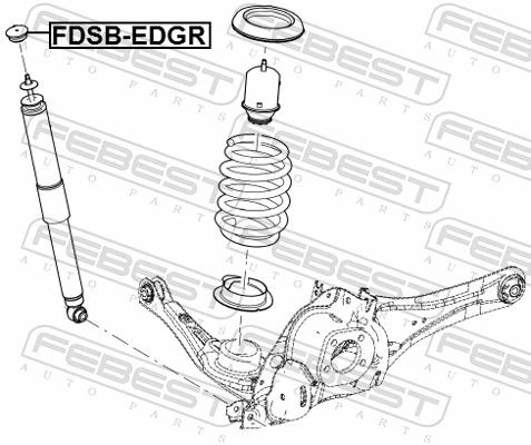 FEBEST FDSB-EDUPR Spacer Bush, shock absorber