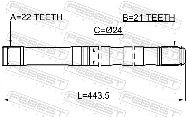Drive Shaft 0212-K12LH