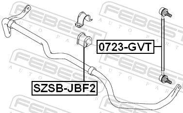 FEBEST SZSB-JBF2 Mounting, stabiliser bar