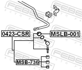 FEBEST MSLB-001 Repair kit, supporting/ball joint