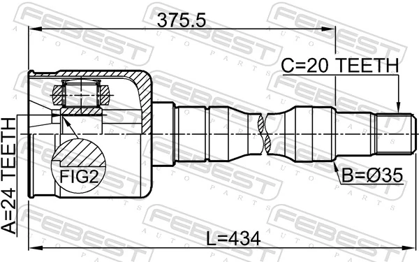 Joint Kit, drive shaft 0111-SXV20RH
