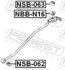 FEBEST NBB-N16 Bellow, shift rod arm safety pin