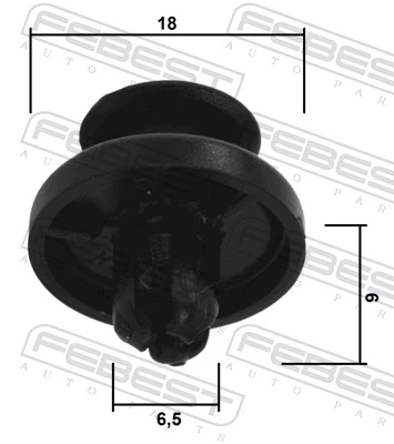 FEBEST 88570-090 Clip, trim/protection strip