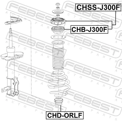 Rolling Bearing, suspension strut support mount CHB-J300F