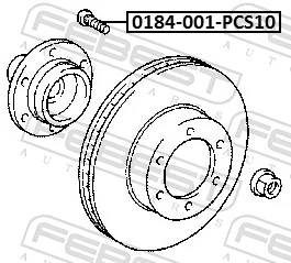 Wheel Stud 0184-001-PCS10