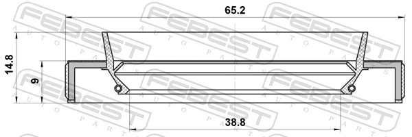 FEBEST 95HBY-40650915R Shaft Seal, drive shaft