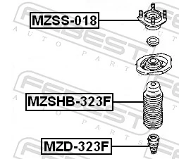 Suspension Strut Support Mount MZSS-018