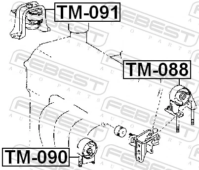 Mounting, engine TM-091