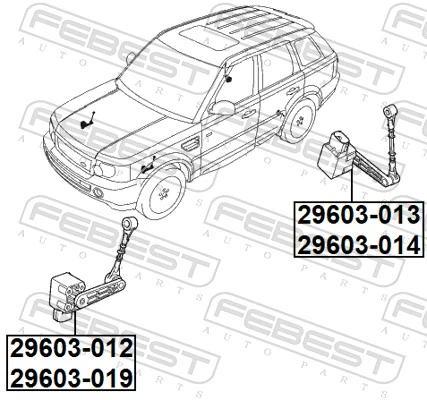 Sensor, penyesuaian jangkauan lampu depan 29603-019