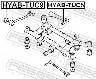 Mounting, control/trailing arm HYAB-TUC9