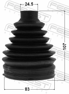 Bellow, drive shaft 0517P-BK
