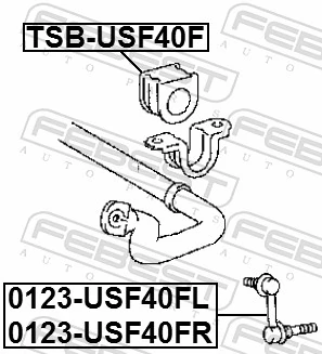 Link/Coupling Rod, stabiliser bar 0123-USF40FL