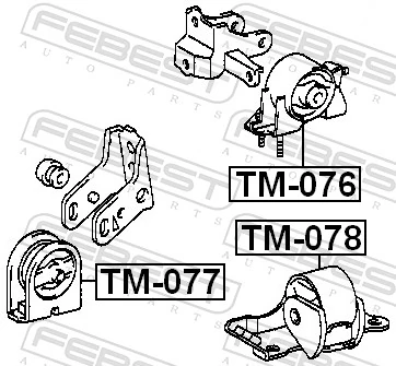 Mounting, engine TM-077