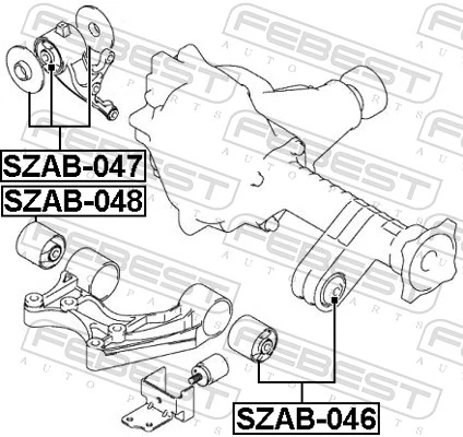 Mounting, differential SZAB-046