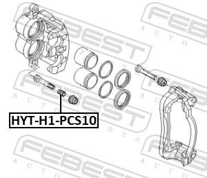 FEBEST HYT-H1-PCS10 Accessory Kit, brake caliper