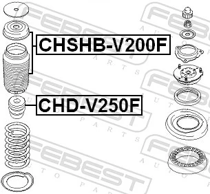 FEBEST CHD-V250F Rubber Buffer, suspension