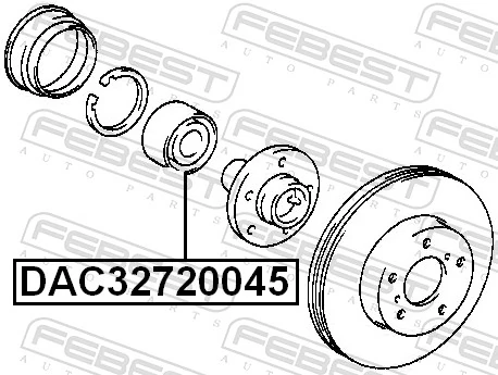 FEBEST DAC32720045 Wheel Bearing