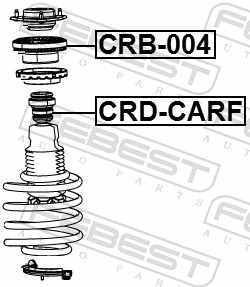 FEBEST CRB-004 Rolling Bearing, suspension strut support mount